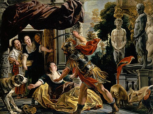 Ulysse menaçant Circé, 1630, Jacob Jordaens