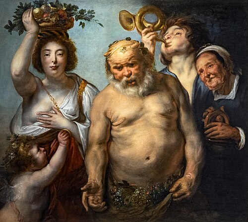 Silène et les quatre saisons, 1650, Jacob Jordaens