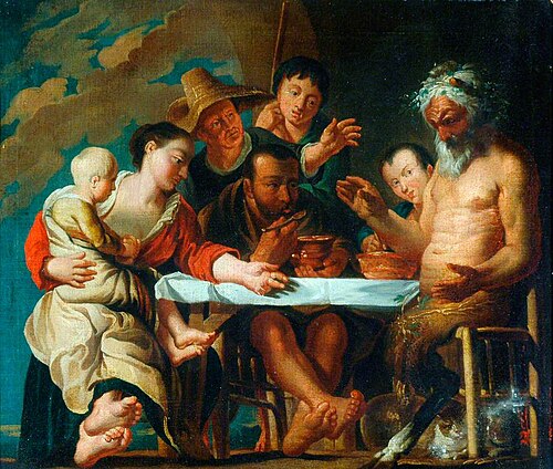 A Satyr and Peasants, , Jacob Jordaens
