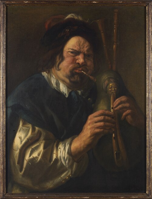 Selbstporträt als Dudelsackspieler, 1635, Jacob Jordaens