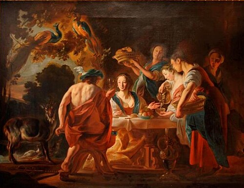 Mercury visiting Juno, 1650, Jacob Jordaens