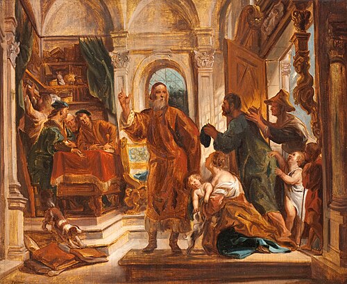 Saint Ivo of Kermartin helping the poor, 1645, Jacob Jordaens