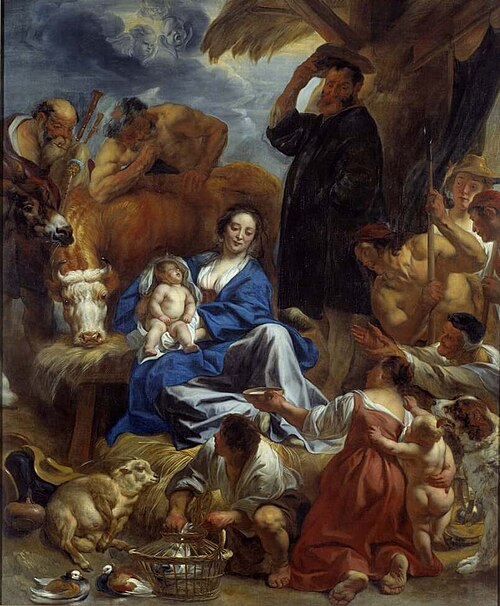 The Adoration of the Shepherds, 1644, Jacob Jordaens
