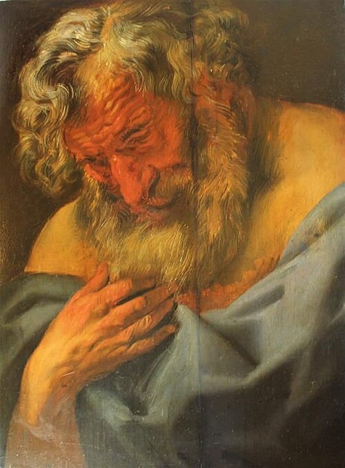 Old Man with Hand on his Breast, 1650, Jacob Jordaens