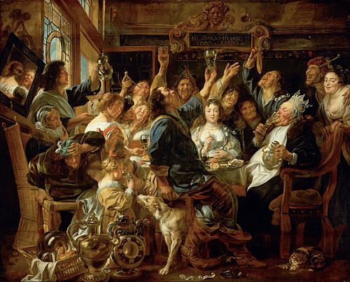 Le Festin du roi des haricots, 1640, Jacob Jordaens