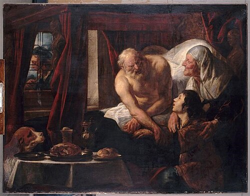 Isaac bénissant Jacob, 1660, Jacob Jordaens