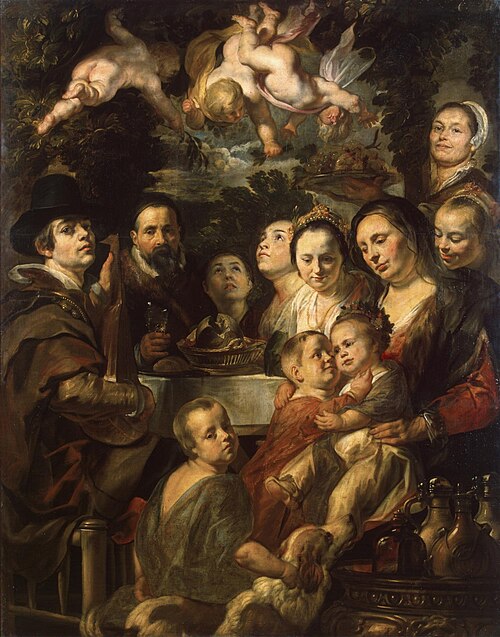 Portrait de l'artiste avec sa famille, 1615, Jacob Jordaens
