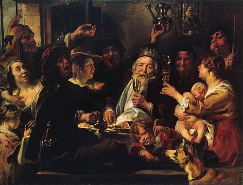 Le Roi des haricots, 1638, Jacob Jordaens