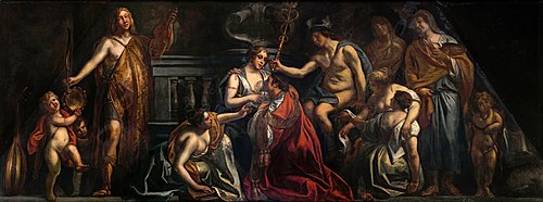 Industry en Trade Promote the Flowering of Art, 1660, Jacob Jordaens