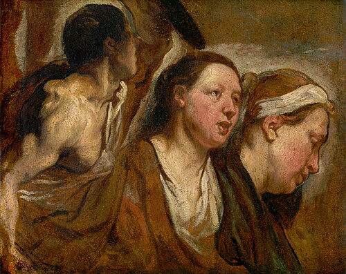 Two Female Heads and Torso of a Warrior, 1620, Jacob Jordaens