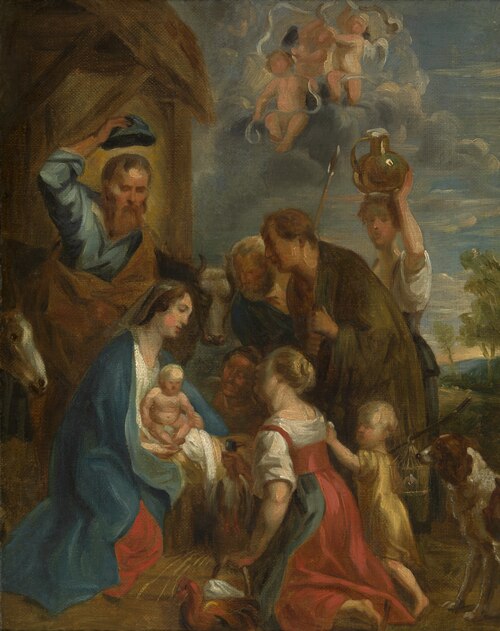 The Adoration of the Shepherds, 1643, Jacob Jordaens