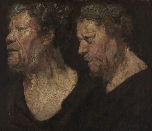 Études de la tête d'Abraham Grapheus, 1620, Jacob Jordaens