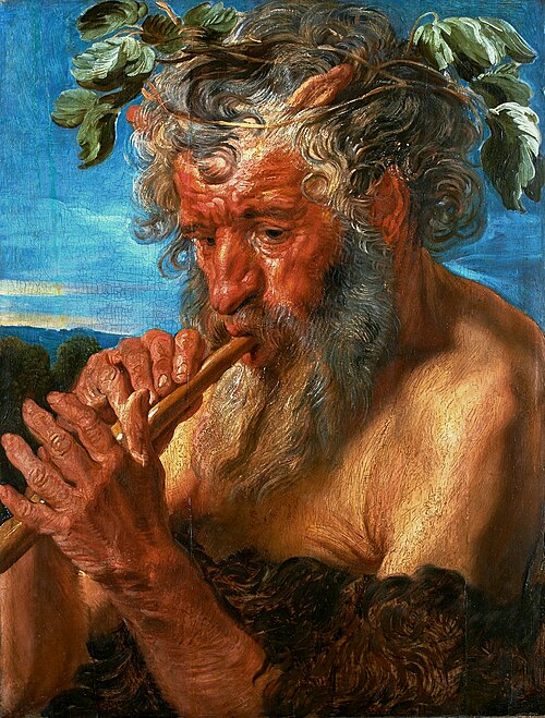 Satyre jouant de la flûte, 1620, Jacob Jordaens