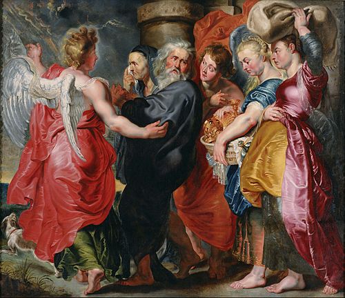 The Flight of Lot and His Family from Sodom (after Rubens), 1619, Jacob Jordaens