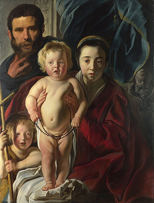 The Holy Family and Saint John the Baptist, 1622, Jacob Jordaens