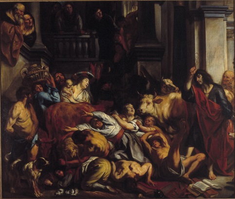 the expulsion out of the temple, 1647, Jacob Jordaens