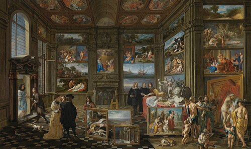 Interior of an Imaginary Picture Gallery, 1666, Jacob Jordaens
