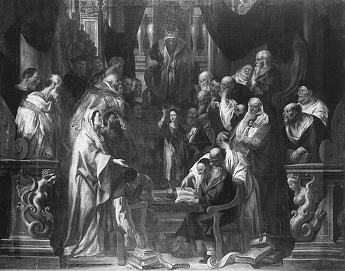 Der zwölfjährige Jesus im Tempel (Kopie nach), 1635, Jacob Jordaens