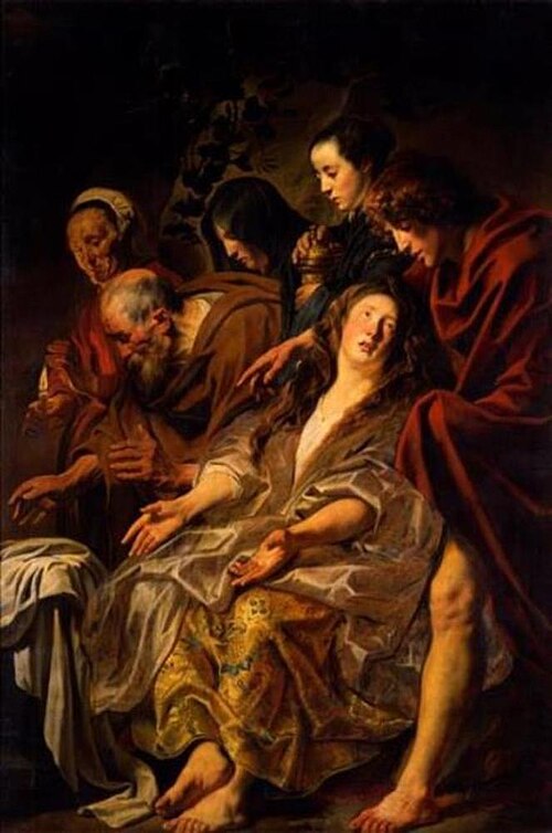 De discipelen aan het graf van Christus, 1627, Jacob Jordaens