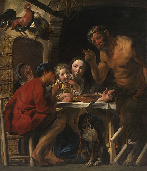 Satyr and the Peasant, 1620, Jacob Jordaens