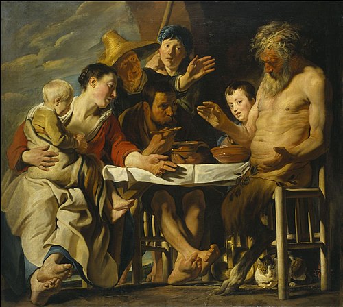 The  Satyr and the Peasant, 1620, Jacob Jordaens