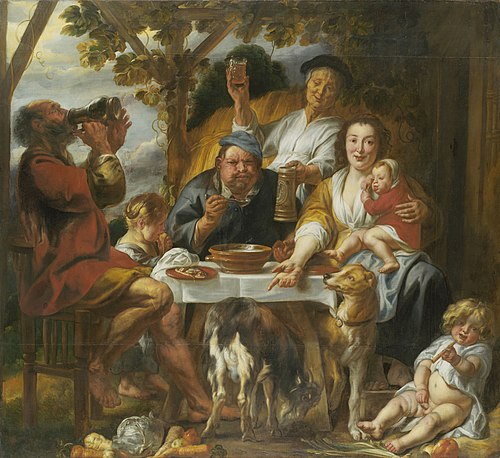 The  Porridge Eater, 1660, Jacob Jordaens