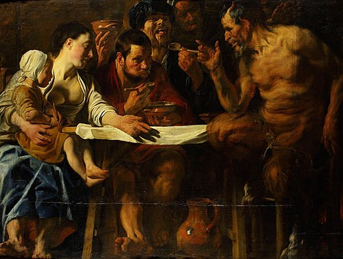 Le Satyre et le paysan, 1622, Jacob Jordaens