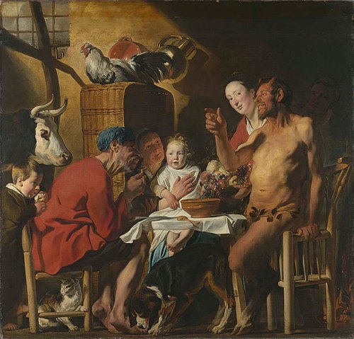Satyr and the Peasant, 1620, Jacob Jordaens