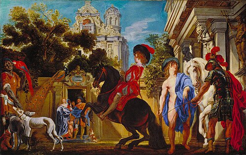 Jeune cavalier en levade, 1645, Jacob Jordaens