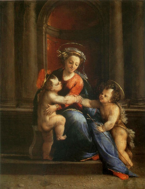 Madonna and Child with St. John, 1526, Battista Dossi