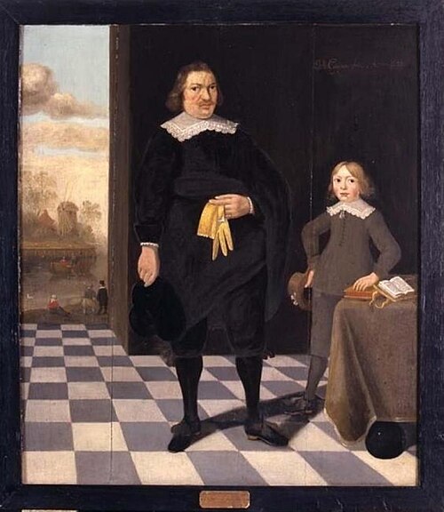 Portrait of an unknown man and a boy, 1646, Philippus van Campen