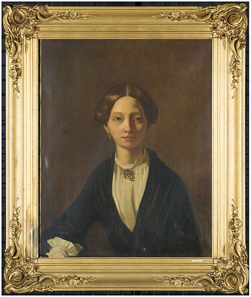 Portret van een onbekende dame, 1858, Henricus Egbertus Vinke