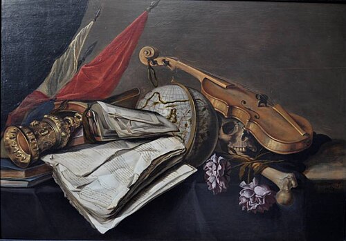 Vanitas still life, 1663, Jan van Dalen (II)