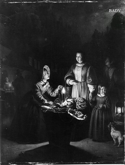 Abendliche Marktszene, 1861, Joannes Christoffel Vaarberg