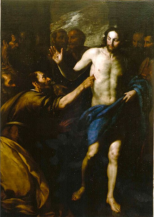 The Doubt of Saint Thomas, 1630, Andrea Vaccaro