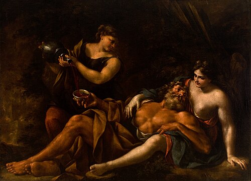 Loth et ses Filles, 1700, Andrea Vaccaro