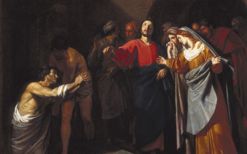 La Résurrection de Lazare, 1640, Andrea Vaccaro