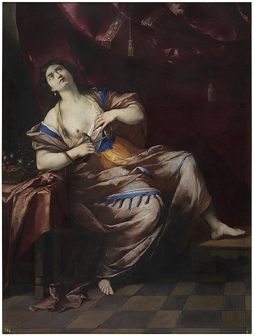 The death of Cleopatra, 1601, Andrea Vaccaro