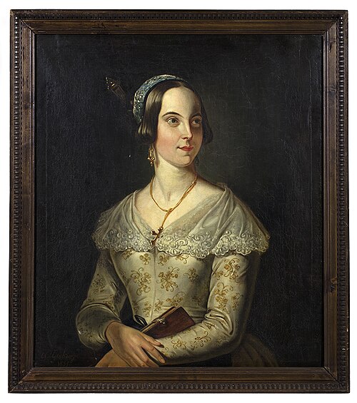 Portrait of an unknown young woman, 1860, Wolter Gockinga