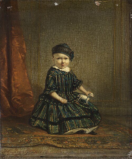 Portrait of het zoontje van Johannes de Wit-Beukers, 1850, Henricus Engelbertus Reijntjens