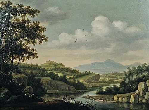 Rivierlandschap, , Jan Pennits