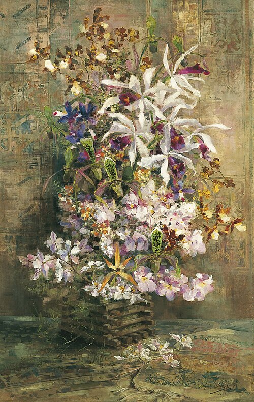 Still life with orchids, 1888, Gustave den Duyts