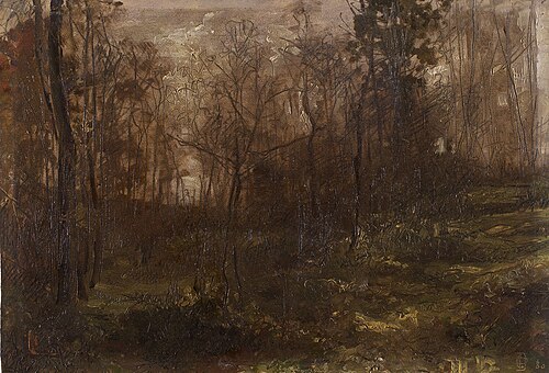 Paysage forestier en automne, 1880, Gustave den Duyts