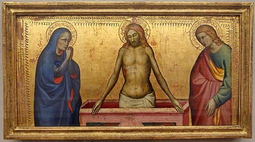 Christ in the tomb, 1400, Giovanni del Biondo
