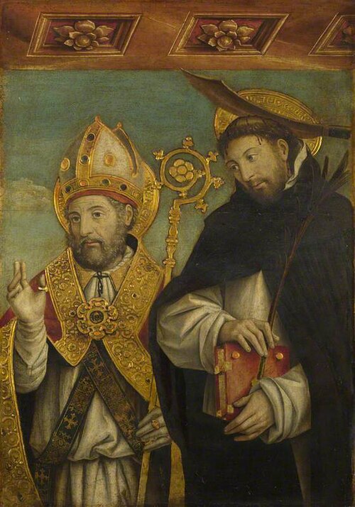 Saint Peter Martyr and a Bishop Saint (Saint Evasio?), 1498, Giovanni Martino Spanzotti