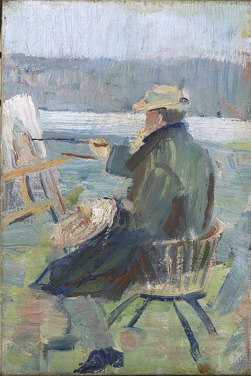 Christian Krohg at the Easel, 1887, Oda Krohg