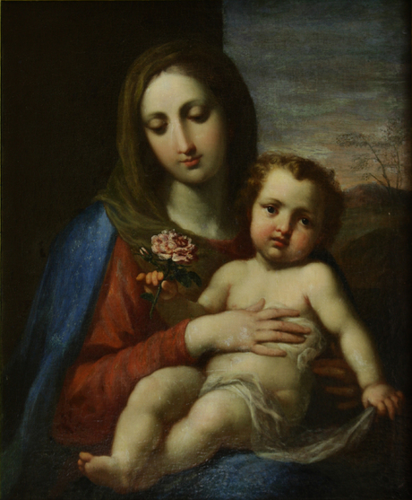 Saint mary with Jesus, 1650, Elisabetta Sirani