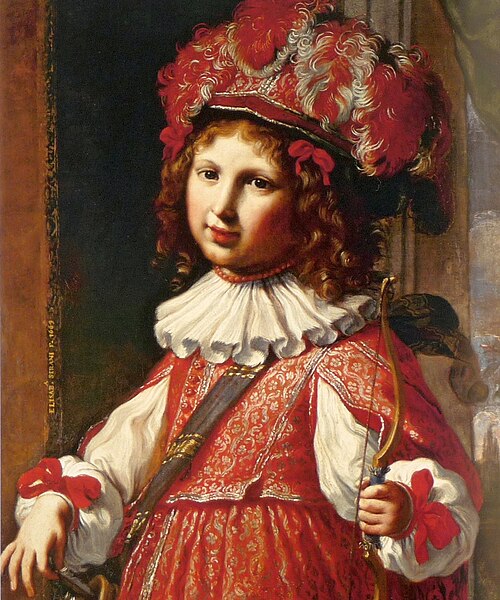 Portrait de Vincenzo Ferdinando Ranuzzi en Amour, 1663, Elisabetta Sirani
