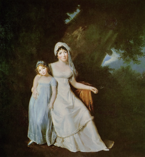 Madame de Staël avec sa fille Albertine, 1805, Marguerite Gérard