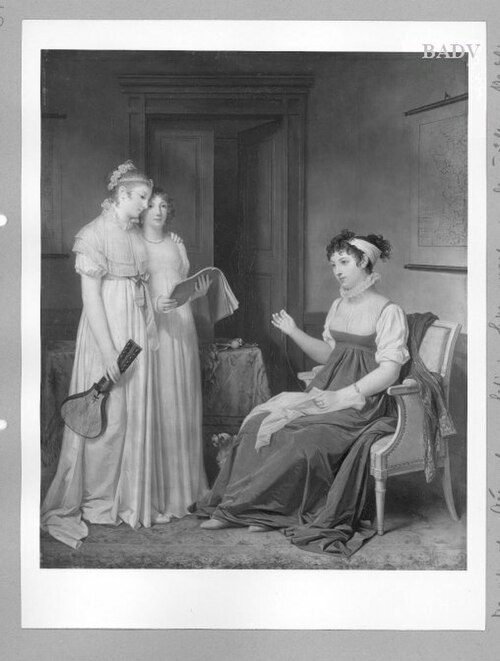 Bildnis der Lätitia Bonaparte mit Ihren zwei Töchtern, 1786, Marguerite Gérard